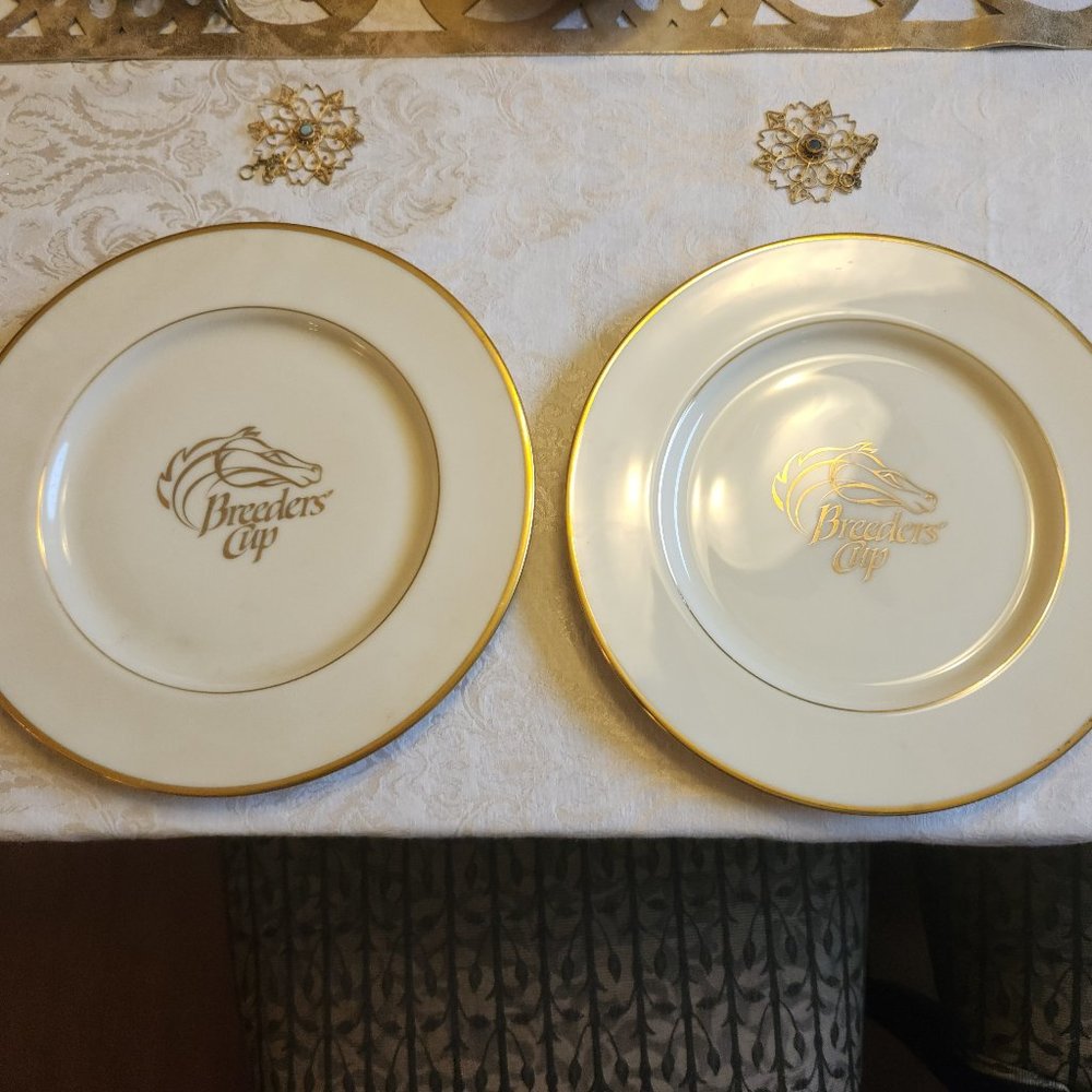 RARE Vintage 1991 Breeders Cup Horse Race Commemorative Lenox China Plate (two)